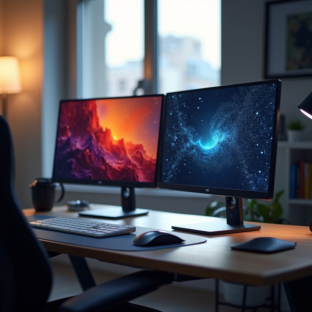 configuration à double moniteur pour ordinateur de bureau